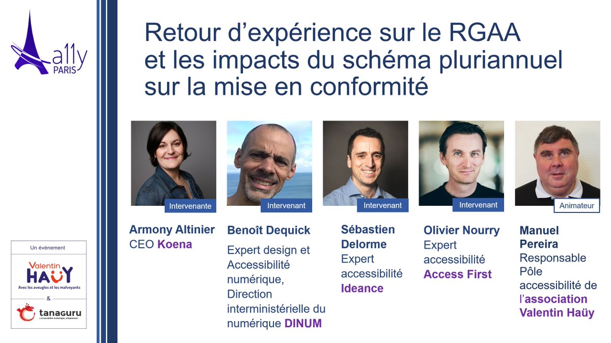 Retrouvez @armonyaltinier, @bedqck, @sebcbien et @OlivierNourry sur la table ronde "Retour d’expérience sur le RGAA et les impacts du schéma pluriannuel sur la mise en conformité" animée par <a href="/numaper/">Manuel PEREIRA</a> 
youtube.com/watch?v=2dpkbW…