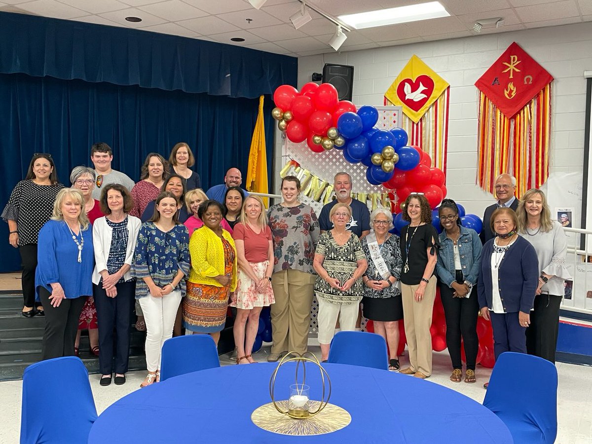 Yesterday we recognized three of OLVs retiree’s that have served the school for over a combined 50 years. Also they have served the @archatlanta for over 60 combined! Thank you Ms Hawkins, Ms Roberts, and Coach Crane for dedication to the students and families of OLV! #weareolv