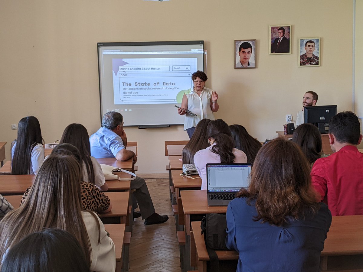 BeaHorn254's tweet photo. Further @BritishAcademy_ and @StirUni @ArmeniaNewcomer knowledge exchange at @YSU on research with people on the move, big and administrative data. https://t.co/yJOq07rxoT