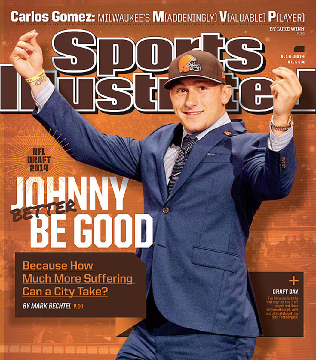 MrCleveland_216's tweet image. May 19, 2014: Johnny No Good🏈
#Browns 1st Rnd pick QB Johnny Manziel graces cover of SI, flashing his trademark "money sign".  SI Jinx or not, this guy was a joke both on &amp;amp; off the field, an insult to Cleveland fans everywhere. This pic just irks me even now 🦢#GoJohnnyGoGo 🤮