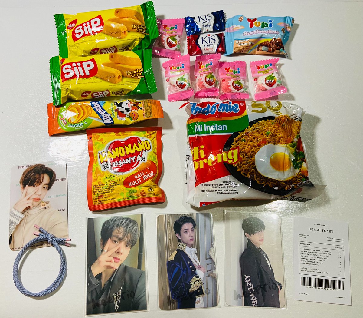 heeprio's tweet photo. › my last retirement pc is now home 🥹 thank you so much again for letting me adapt these babies and for sending so much food that i will surely enjoy! 

thank you also to my babe, lei, for opening a pasabuy. the best k tlg 😘

𖥻 @ShimGyuu @heeliftcart #heeliftproofs https://t.co/yQ7uKMUV6o