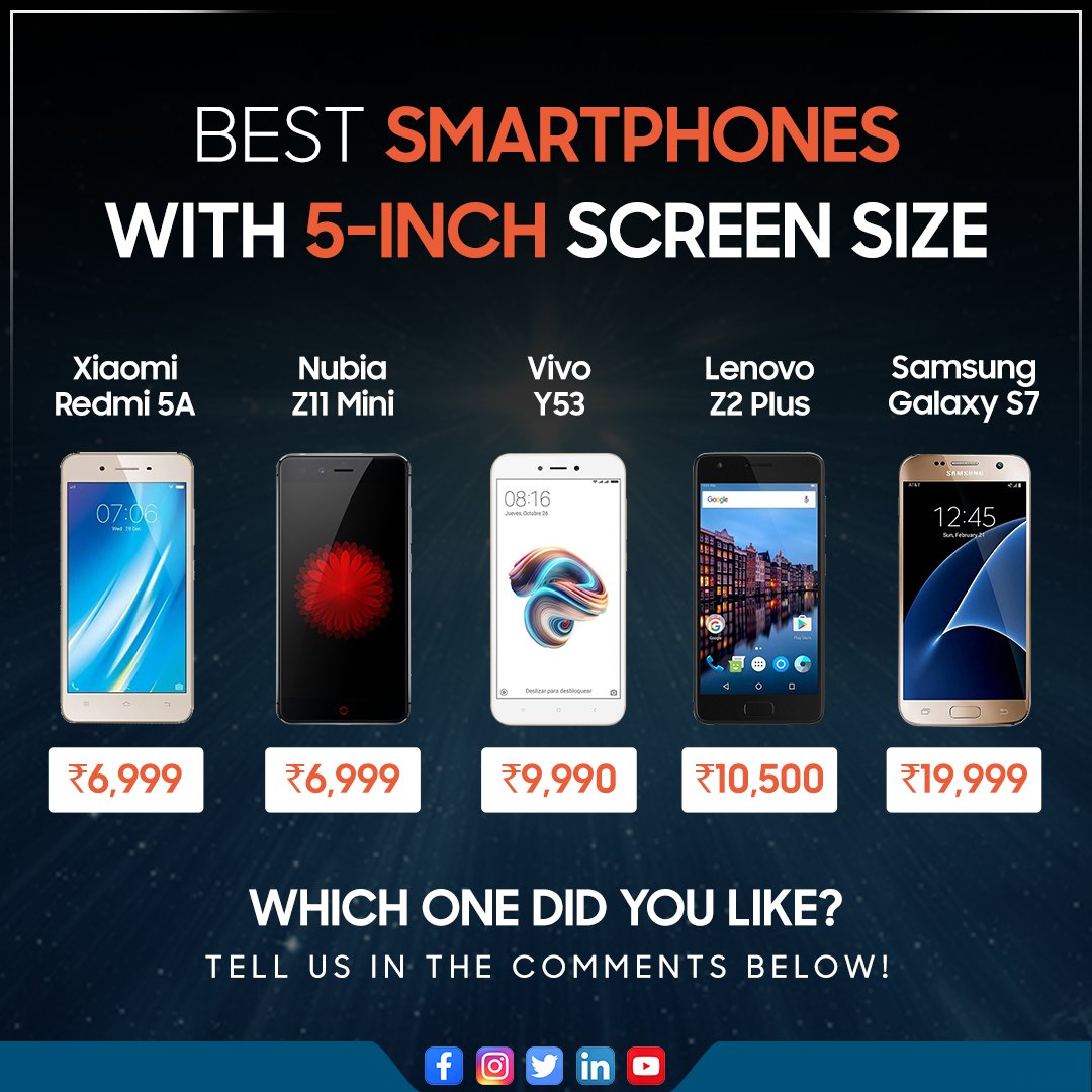 GizNext's tweet photo. If you prefer a compact phone with smaller screen size that is easier to carry, then you should look our compiled list of the best smartphones with 5-inch screen size under budgeted price - https://t.co/m7MsnlkwAe
#smartphone #bestsmartphones #compactsmartphone #5inchscreen https://t.co/0R6QO40CSl