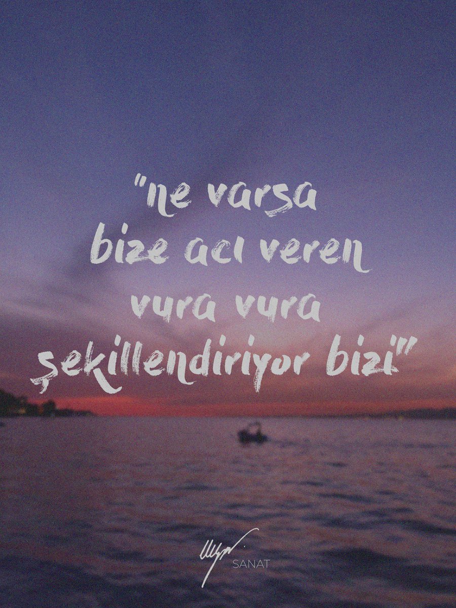 uyarsanatta's tweet photo. "ne varsa bize acı veren
vura vura şekillendiriyor bizi"

• fahir yağız uyar https://t.co/aKsYknpfvs