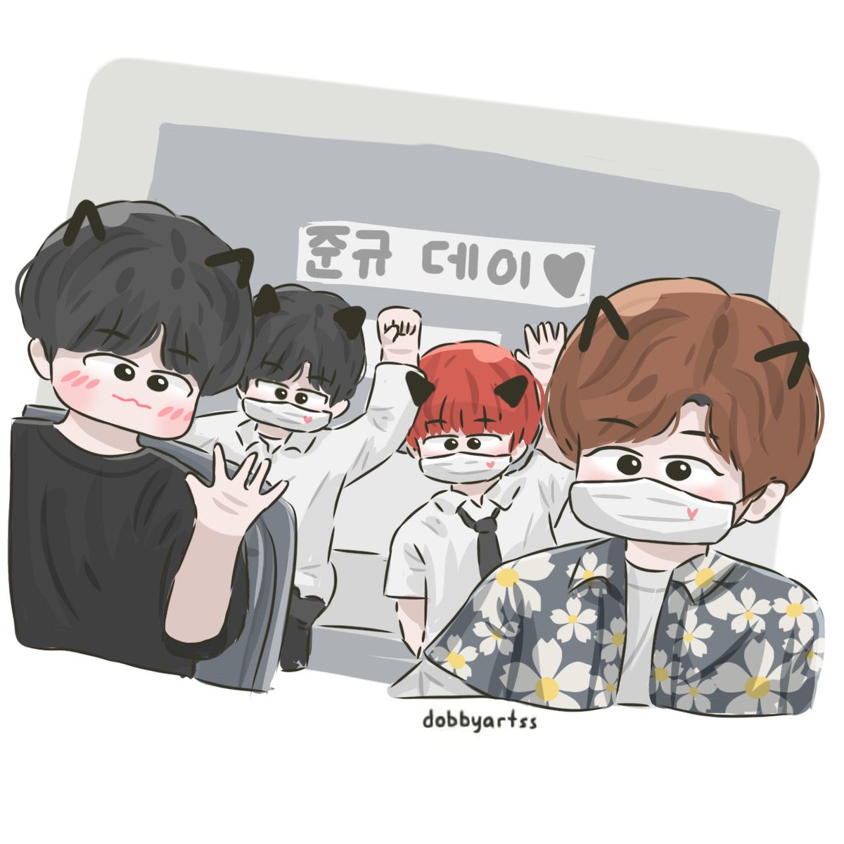 selfie~ 🐨🐰🐯🐺

#DOYOUNG #JUNKYU #YOSHI #JEONGWOO  #트레저 #TREASURE #TREASUREfanart
