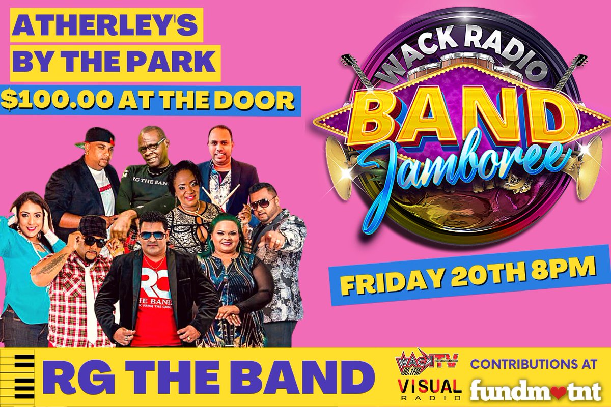 Wack901FM's tweet photo. Tomorrow is the big day! Don't miss RG the Band tomorrow, as part of the WACK Band Jamboreer. Catch their live performance at Atherly's by the Park!

🚨Tickets 🎟 only $100, at the door 

#Trinidad #TrinidadandTobago #MUSICFAIR #livemusic #entertainment #culture #Caribbean #w ... https://t.co/UvsvdqLgqI