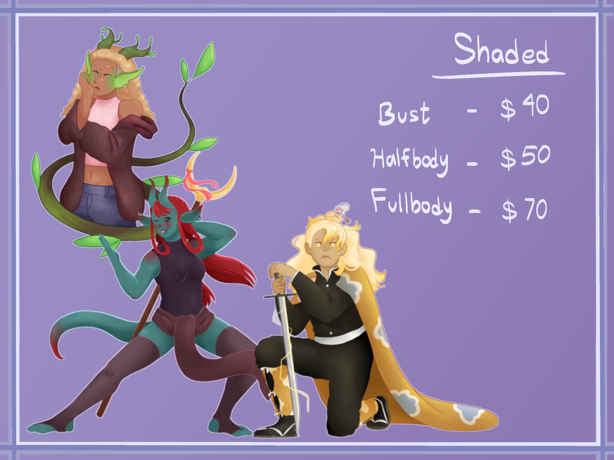 ryuutato's tweet photo. New commission sheet just dropped for 2022!✨
3 slots open!

📩DM me if for questions/if you're interested!
💵Payment via Paypal!
📝Terms and Conditions! https://t.co/SXomf1CBc3
#commission #CommissionSheet #arttwt https://t.co/FvVkDaDp6q