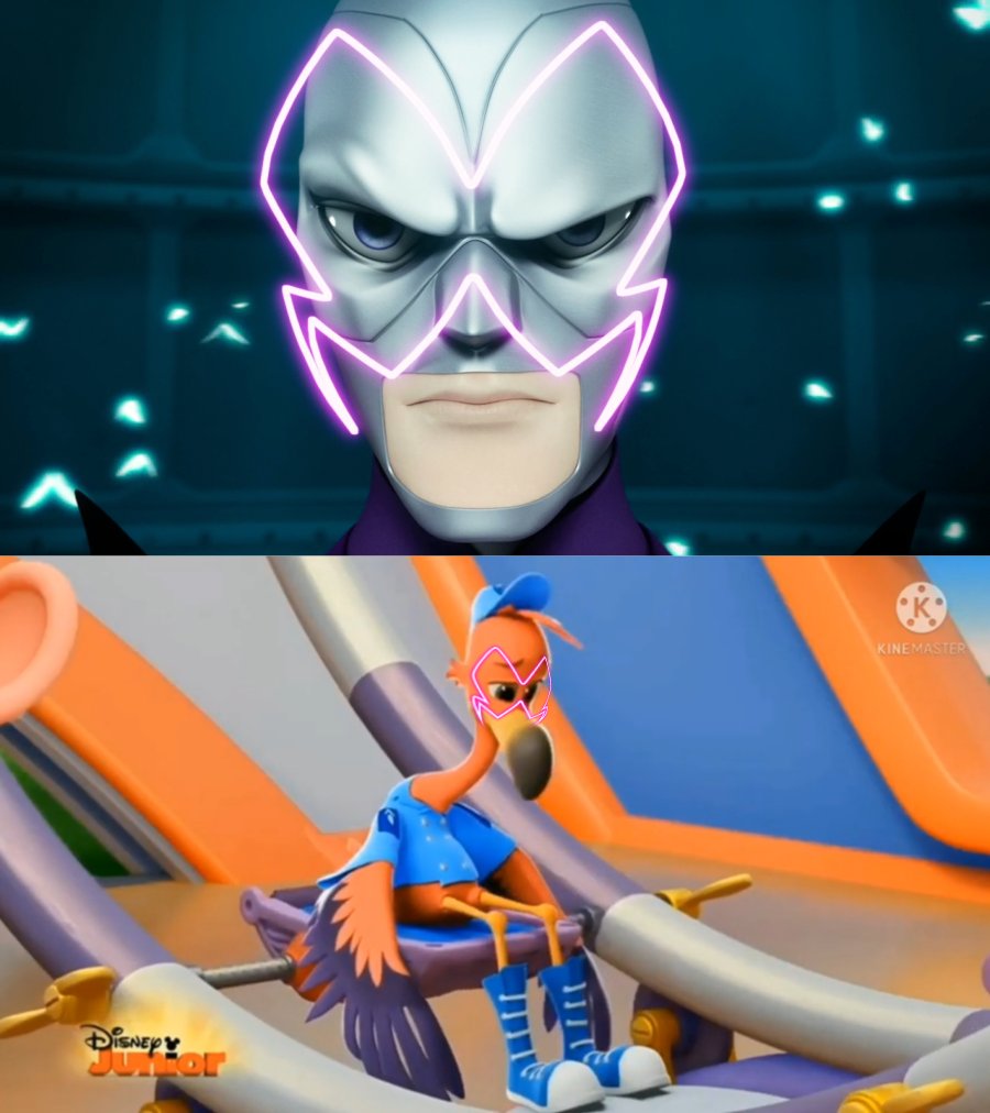RapGirl06's tweet photo. Hawk Moth akumatizes Freddy #Miraculous #miraculousladybug #hawkmoth #Akumatized #Freddy #Flamingo #Tots #disneyjunior https://t.co/MM8psPiGjp