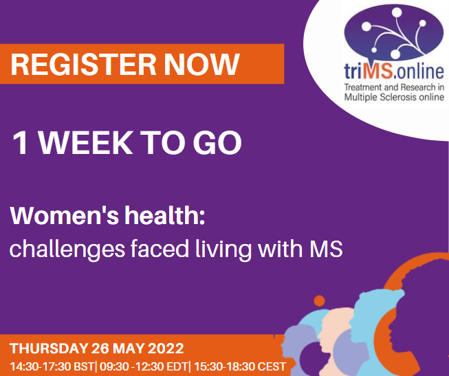ONE WEEK TO GO until the sixth @triMSonline conference on 26 May focusing on 'Women's health: challenges faced living with MS'. Registration is free, click the link below to join: https://t.co/DGUyGE309i
 
#MS #WomensHealth #MSAwareness 