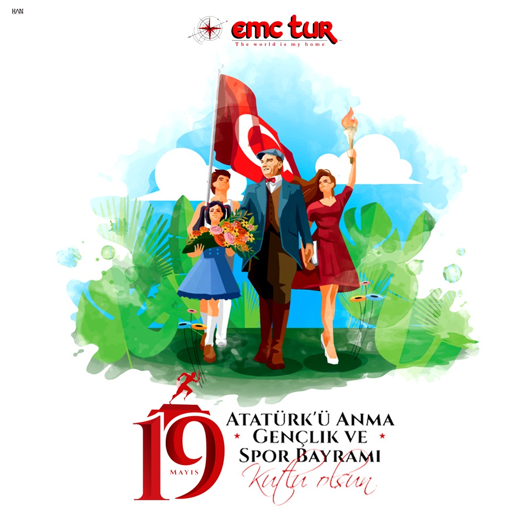 emc_tur's tweet photo. 19 Mayıs Atatürk'ü Anma Gençlik ve Spor Bayramımız Kutlu Olsun https://t.co/iTDJXzYAVF