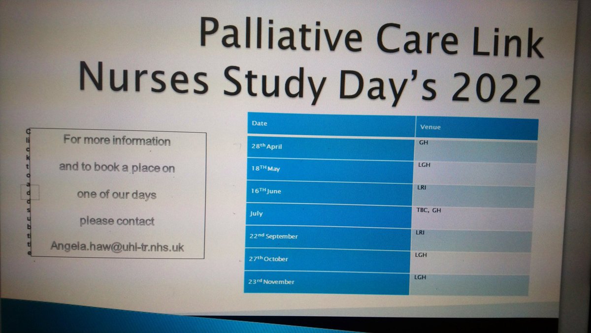 Fantastic new start to our link nurse programme. Don't miss out. Email Angela.haw@uhl-tr.nhs.uk to book a place for June or after. @Leic_hospital @rrcv @CHUGGScmg @JanePickard9 @COPDNurses_UHL @GreenKay28 @SPELTIP1