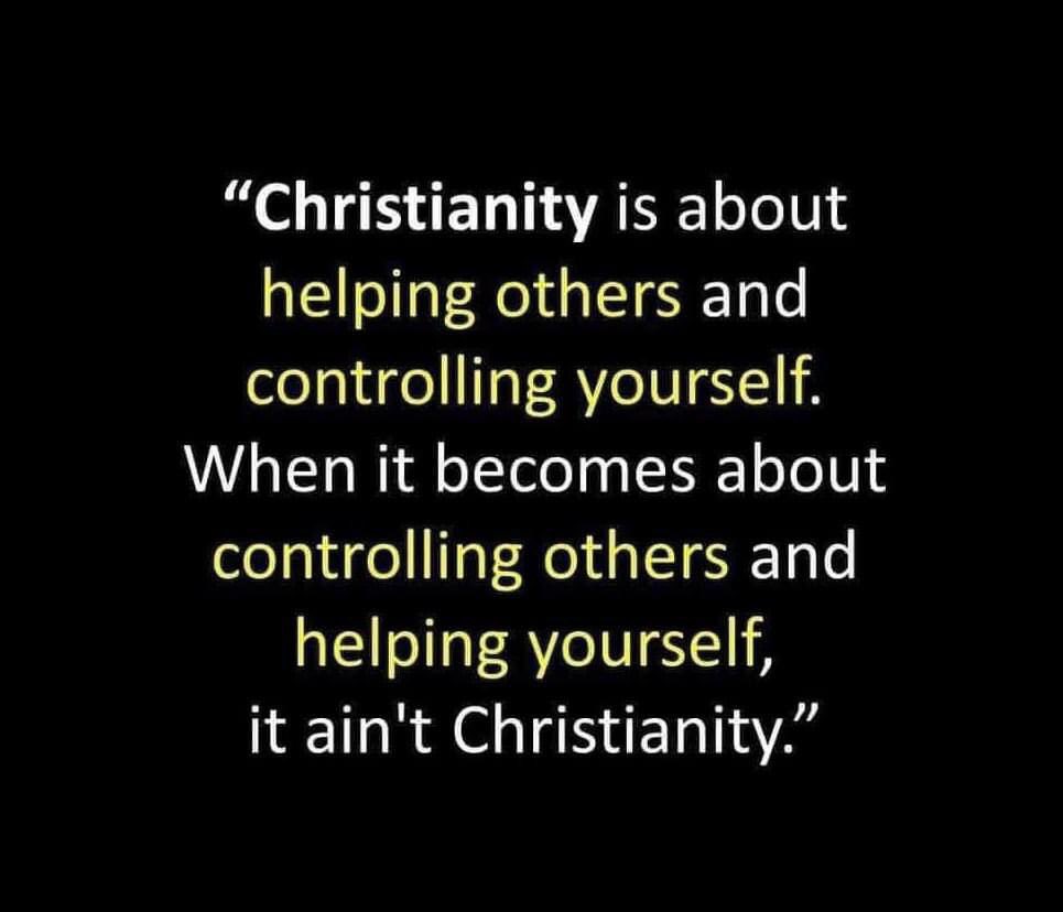 C’mon church, instead of controlling others and helping yourself, do the reverse.