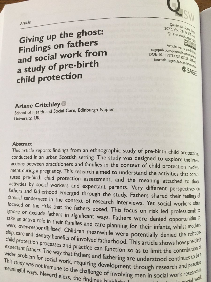 Dr Lisa Morriss (@morrisslisa) on Twitter photo Great to see <a href="/ArianeCritchley/">Dr Ariane Critchley</a>’s article in print in the latest issue of <a href="/QSWjournal/">Qualitative Social Work</a> 🌟 Great to see <a href="/ArianeCritchley/">Dr Ariane Critchley</a>’s article in print in the latest issue of <a href="/QSWjournal/">Qualitative Social Work</a> 🌟