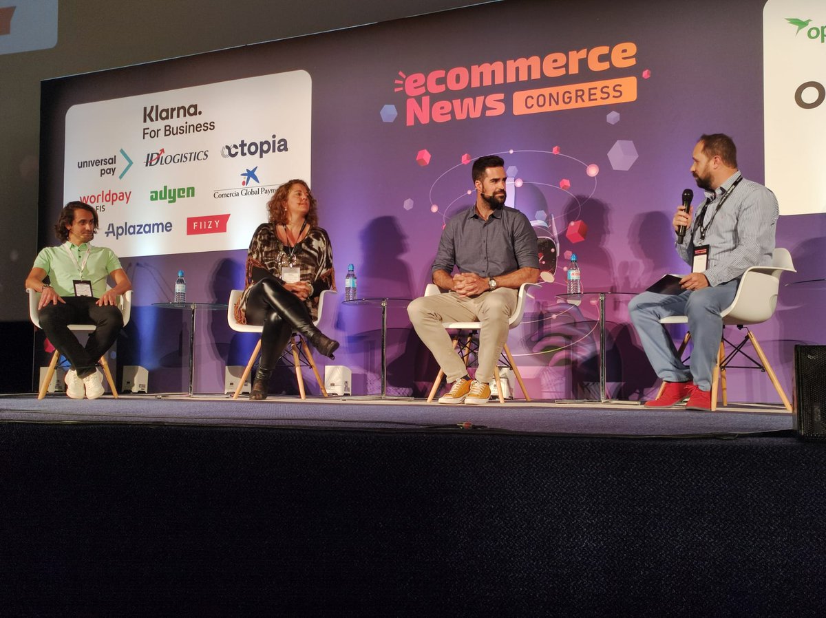 💳 Turno de la mesa de los retos de pago. Con <a href="/PedroPMerino/">Pedro Pablo Merino</a>; Miguel Fenollosa, Director Comercial de <a href="/Klarna/">Klarna</a> en España; Noelia Ruiz, Head of eCommerce 3rd Parties de #ComerciaGlobalPayments; y Rodrigo Vilarino, Country Manager Spain &amp; Portugal
de <a href="/Worldpay_Global/">Worldpay</a>.

#EcNCongress22