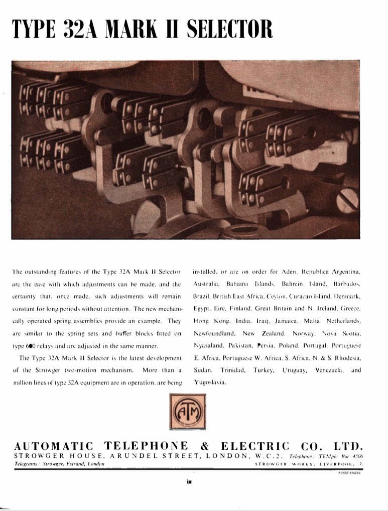OldTelephonesUk's tweet photo. ATEs Type 32 selector was called the 2000 type by the #GPO
#strowger #telephones https://t.co/BPU86YnXbg