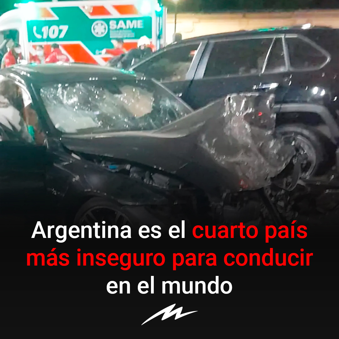 radiomitre's tweet photo. 📢 La empresa estadounidense Zutobi, especializada en educación vial, realiza un ranking anual de inseguridad vial que ubicó a Argentina como el cuarto país más inseguro del mundo para conducir. Solo la superan Sudáfrica, Tailandia y Estados Unidos. https://t.co/Sr2CiE8X6R