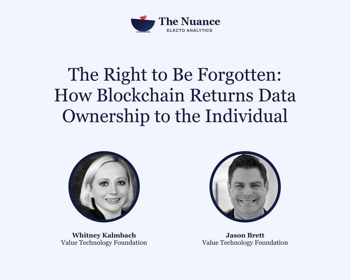 ElectoAnalytics's tweet photo. We spoke to @RegulatoryJason and @WhitneyKalmbach from @valuetechfdn re: #Blockchain's influence on public policy beyond crypto. Read the full issue to learn about its impact on climate, healthcare and defense. #ElectoAnalytics
https://t.co/7EDXsJp4Dp https://t.co/K8FgcmtvHr