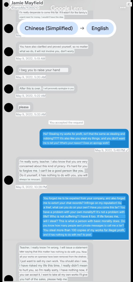 NicoleHon's tweet photo. @FutrBelieverNFT Shame on you!!! I can’t believe that how worst people you are! Stole all the art works from @noir_meta  and said you have copyright. Excuse me? ! As you talk with the original creator in Chinese, I did you a favor to translate the conversation into English. You are welcome. https://t.co/eYh1OkCYkM