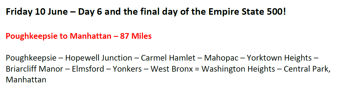 UKRedSFS's tweet photo. Day six and this is the last push for victory.  The team will be smiling all the way to the finish line. Ignore the sore legs and pain and focus on the finish. Our heroes will put 87 miles in their legs to finish in Central Park in New York City.  its New York baby!! https://t.co/ar4o0UrLnC