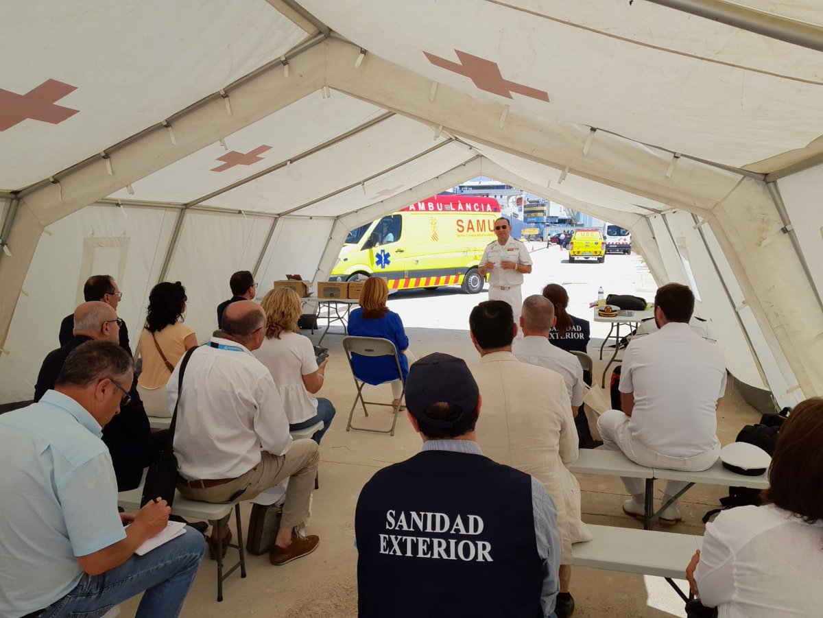 Armada_esp's tweet photo. Ejercicio #Marsec22.
El #P46Furor ha participado esta mañana en un ejercicio en el @PuertoAlicante, en el que se ha simulado un escenario junto a #SanidadExterior @sanidadgob de llegada a puerto de buque que supone un riesgo para la salud pública.

#SomosLaArmada🇪🇦⚓ https://t.co/nHHts9WK8n