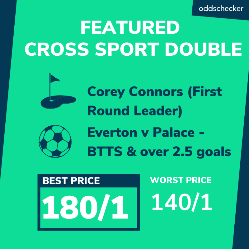 oddschecker's tweet photo. ⏰ Just under 20 minutes until the PGA Championship gets underway... 

⛳ We've picked out a cross-sport double covering the action over in Tulsa and tonight's Premier League football.

✅ Back the double at a best price of 180/1 below.

#PGAChamp #EVECRY