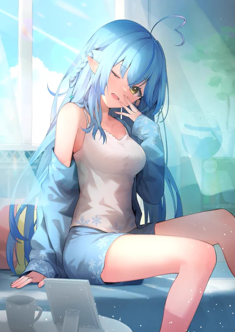 32日目,雪花ラミィ
#LamyArt 
#100日チャレンジ 