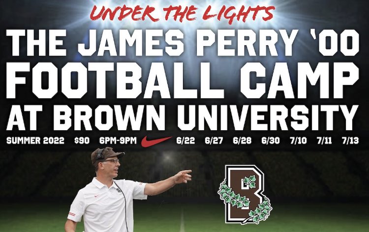 Willie Edwards (@coachw_edwards) on Twitter photo Come compete ‘UNDER THE LIGHTS’ <a href="/BrownUFootball/">Brown University Football</a> summer camps. Over 1/2 of our recruiting classes have come from guys that have attended our camps. Who’s next? Its a great opportunity to experience our PlayFast style of football! Register here: bit.ly/3t78SHz Come compete ‘UNDER THE LIGHTS’ <a href="/BrownUFootball/">Brown University Football</a> summer camps. Over 1/2 of our recruiting classes have come from guys that have attended our camps. Who’s next? Its a great opportunity to experience our PlayFast style of football! Register here: bit.ly/3t78SHz