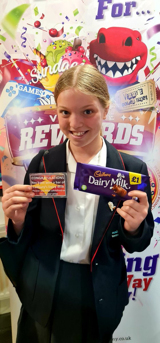 venture_rewards's tweet photo. Lots of winners today at the Venture Vault. Laila (yr8) won a £5 gift card, and then we had 4 chocolate bar winners Thomas (yr8), Alfie (yr9), Isabelle (yr7) and Mahy (yr7). Congrats everyone. @OrmistonVenture @Venture_Achieve @Venture_Aspire @Venture_Create @Venture_Innov8 https://t.co/0gpkQ0aJzC