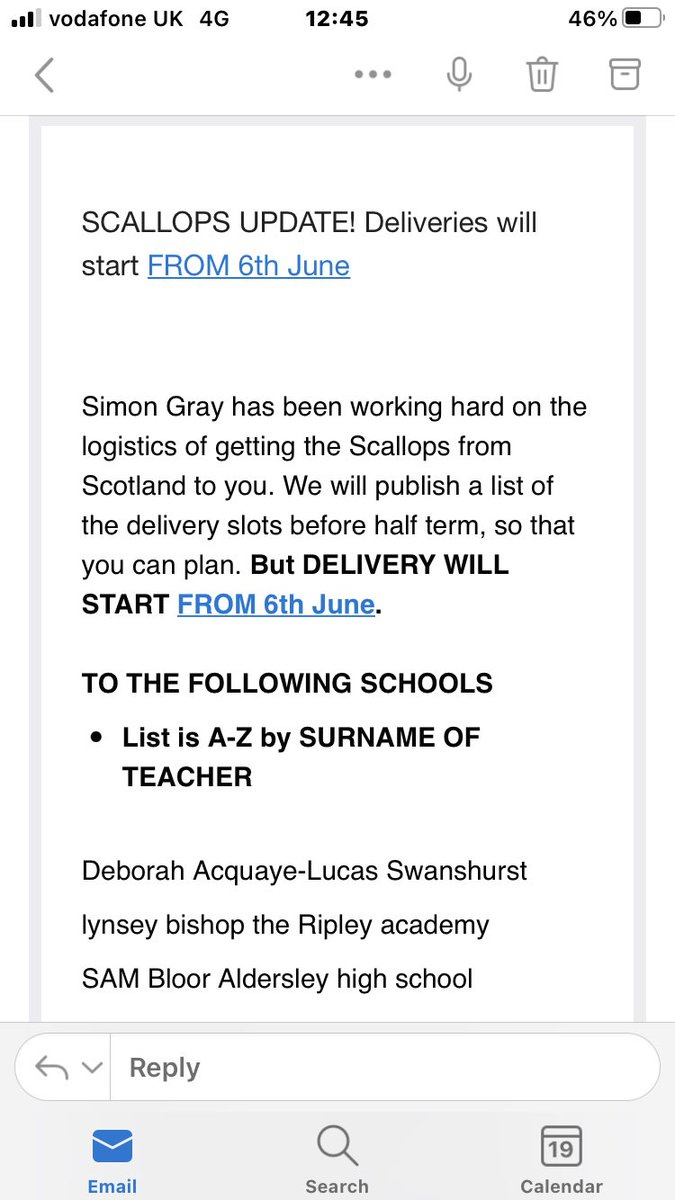 So excited! I applied ages ago to have fresh scallops delivered free for our pupils <a href="/AldersleyHighSc/">AldersleyHighSchool</a>. Can’t wait to teach them how to cook these beautifully! Thank you <a href="/FoodTCentre/">FoodTeachersCentre</a>