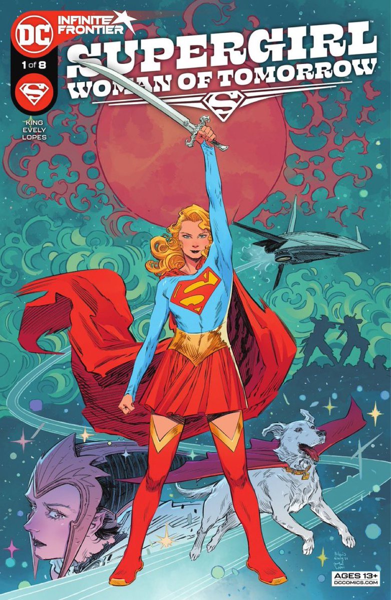 TomKingTK's tweet photo. Ecstatic to hear that Supergirl got nominated for an Eisner for limited series!!! This gorgeously drawn/colored/lettered book is by @BilquisEvely, @_matlopes_, Clayton Cowles, and editors @ms_brittanyjean and Jamie Rich. It was a joy to make, and we’re so proud of it. Thank you! https://t.co/Nex5lPcNIr