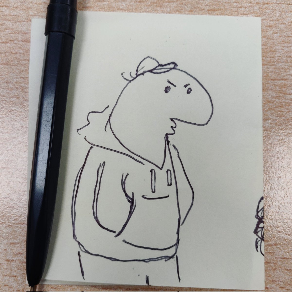 AaronTheRaff's tweet photo. Hey look! It's that crazy critter Charlie from Smiling Friends ha ha!

#drawing #art #sketch #doodle #fanart #charlie #smilingfriends #cartoon #animation #adultswim #hoodie #nose #hat #drawingfrommemory #critter #funnylittleguy #icouldntgetpimright https://t.co/EKRSOtPvE0