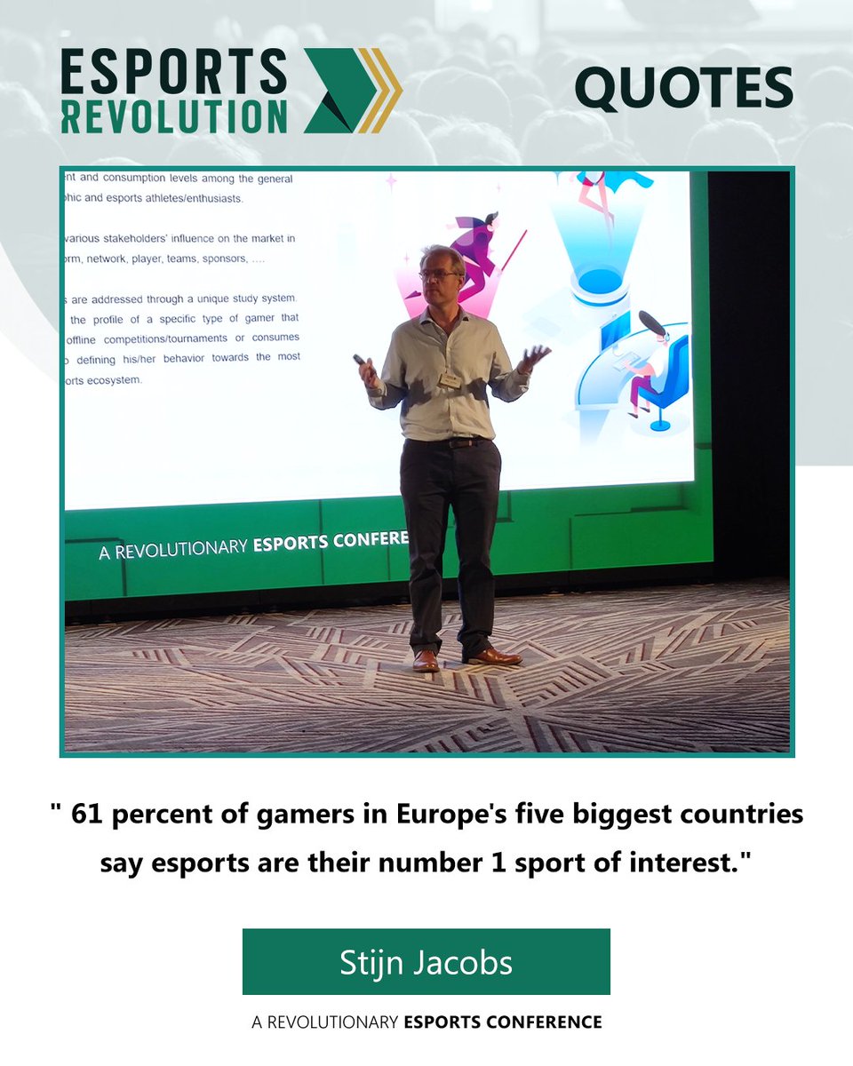 Unlocked_GG's tweet photo. Can esports take over and become the #1 form of entertainment in the world? According to @stijnjacobs, Head of Strategy at @Insightful_GG, it might just be possible. 

#ER2022 #esports https://t.co/TTbWlXhjnZ