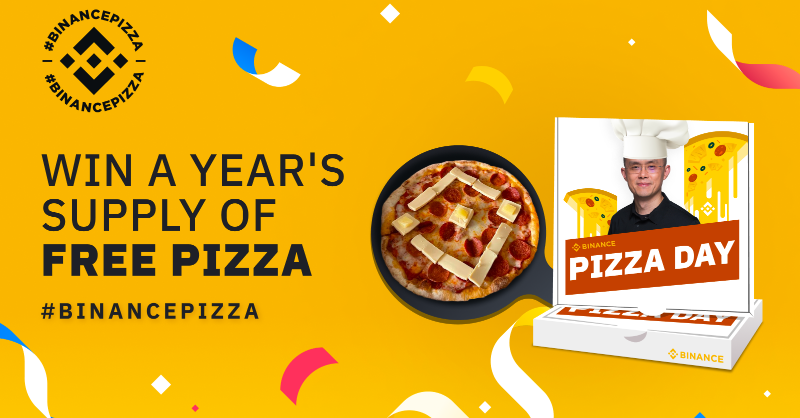 binance's tweet photo. Win a year of free pizza! 🍕

How to join:
🔸 Retweet this post &amp; follow @binance
🔸 Bake or buy a pizza with CZ’s favorite toppings (ham &amp; pineapple)
🔸 Share a photo/video with #BinancePizza and #Binance

Get creative! Put the Binance logo or other crypto designs on your pizza.