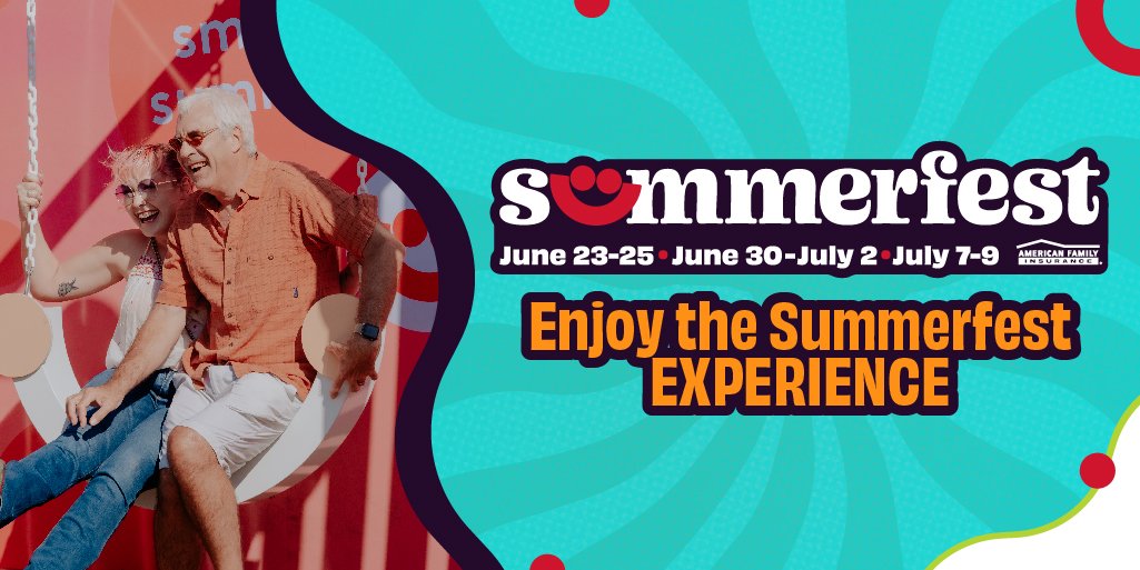 Summerfest's tweet image. What&apos;s your fest experience look like? Stop by the Summerfest Landing w/ All Blue Planet + Freedom Boat Club, cheer on the Brewers at a tailgate, or mix and &amp;amp; mingle at the bubly bar. Any way you spin it, there&apos;s TONS to experience all day! More info at Summerfest.com