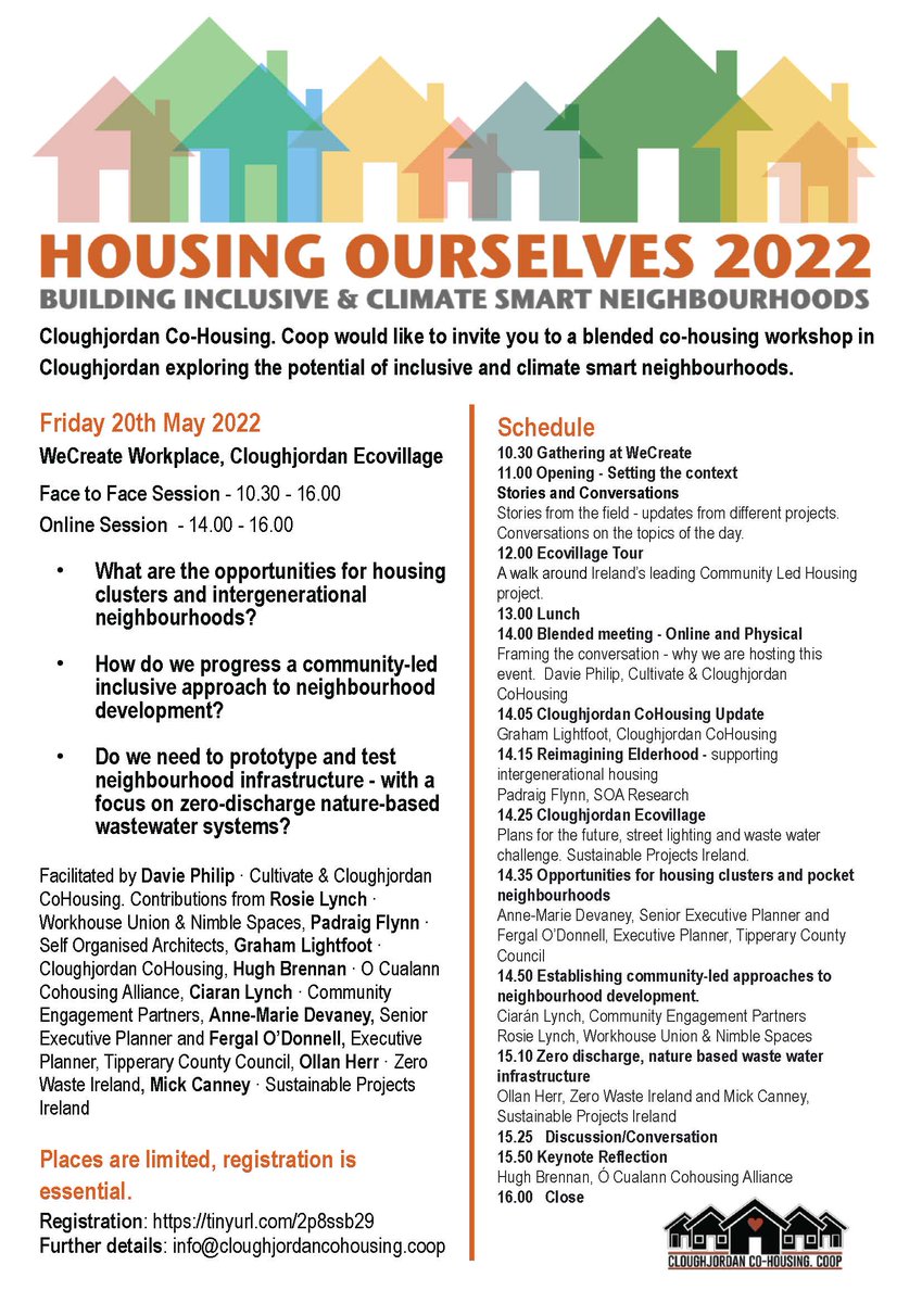 SOA are looking forward to catching up with friends,  speaking about #ReimaginingElderhood and announcing our #OpenCall winners at the #HousingOurselves conference in Cloughjordan EcoVillage tomorrow!

Registration for online attendance available here: tinyurl.com/2p8ssb29