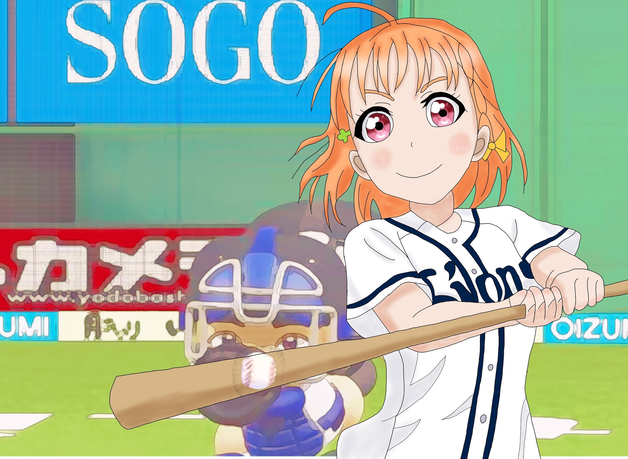 ちかっち 無限に昇る 華を此処で咲かせろ Aqoursを背負うリーダー 戦いの時だ かっ飛ばせ たかみちか 森友哉選手応援歌流用 1週間経っちゃったけど 埼玉西武ライオンズ 高海千歌ちゃんです ヘルメットないのは気にしない Aqours