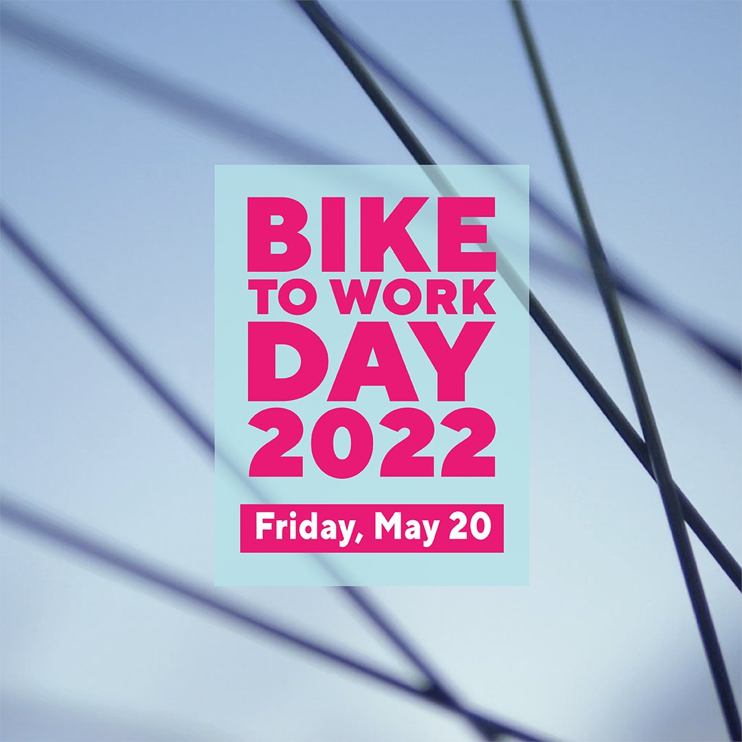 BikeToWorkDay's tweet photo. Gear up and get some exercise on Bike to Work Day! There’s still time to register for tomorrow’s free and fun event at https://t.co/0RLV5t2nol #BTWD2022 https://t.co/587hmw60Qs