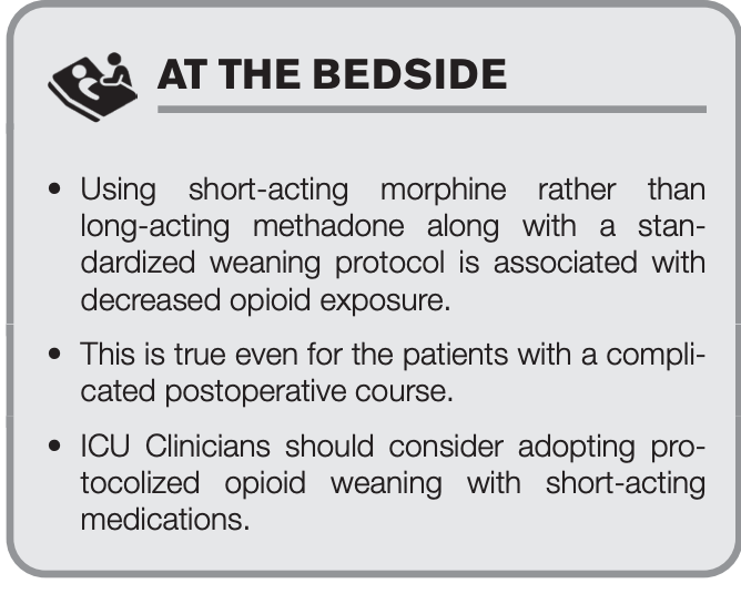 #OpenAccess: Choosing morphine over methadone for weaning strategy after Norwood, reduced opioid duration by 33%, dose by a factor of 10 and shortened length of stay.

@AchuffJo et al @ChecchiaPaul @GhanayemN: ow.ly/sftW50J7HjQ

#PedsICU #PedsCICU #Sedation @SCCM @WFPICCS