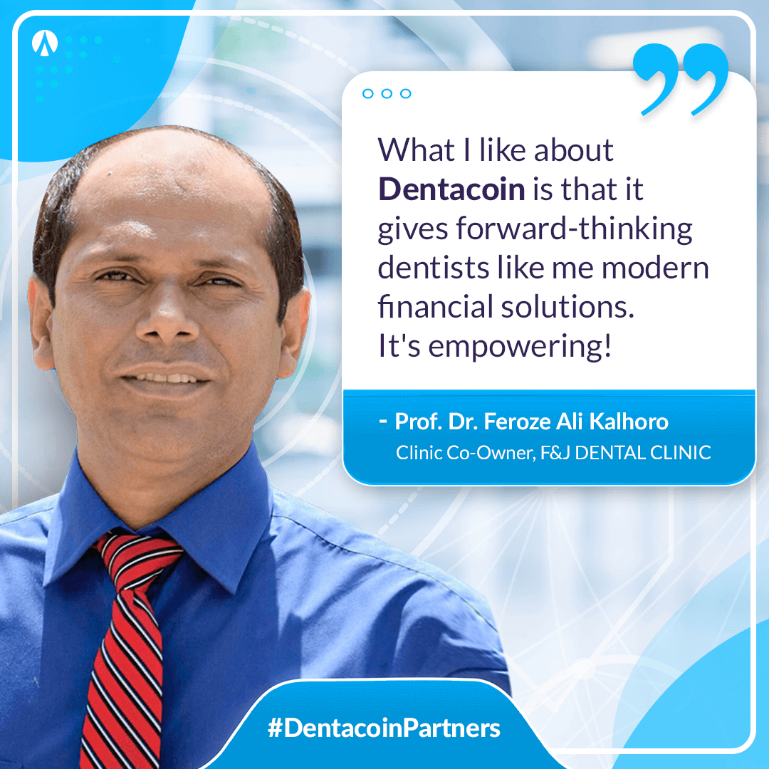 dentacoin's tweet photo. 😲 Today we welcome, not ONE but TWO new partners! Yes, #DCN is growing rapidly, but why? Prof. Dr. Feroze Ali Kalhoro, co-owner of the elite F&amp;J Dental Clinic, shares his views on the topic of Dentacoin adoption... 
👉 https://t.co/3NUOvNVPYR https://t.co/Its8e7cSEd