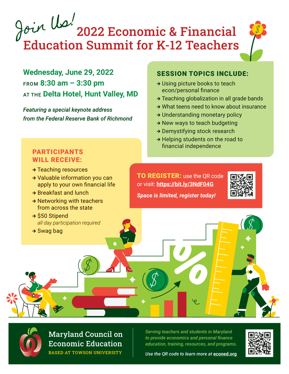 smcpsHistory's tweet photo. Registration is open for the Economic and Financial Education Summit for K-12 Teachers. Sign-In Up Today!  @mdeconed https://t.co/jdH3JxD73O