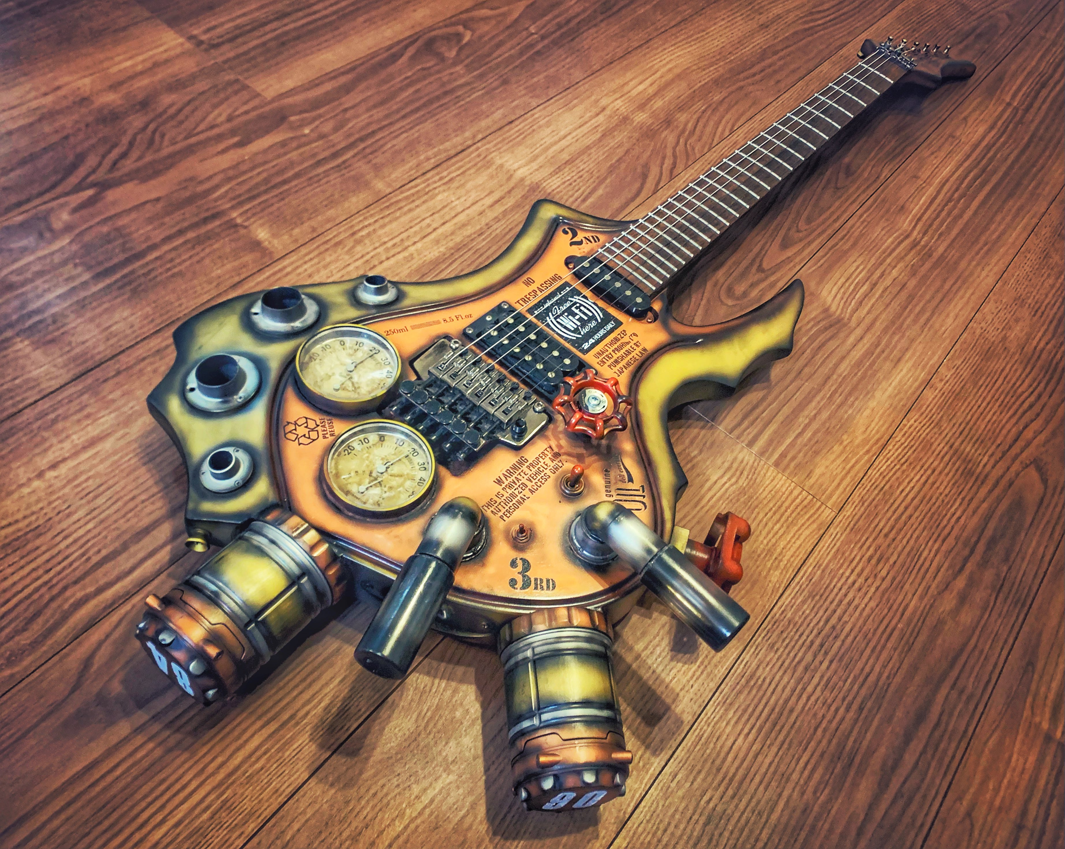 スチームパンクエレキギター HARUKA@ガスマスクの人 on X: 