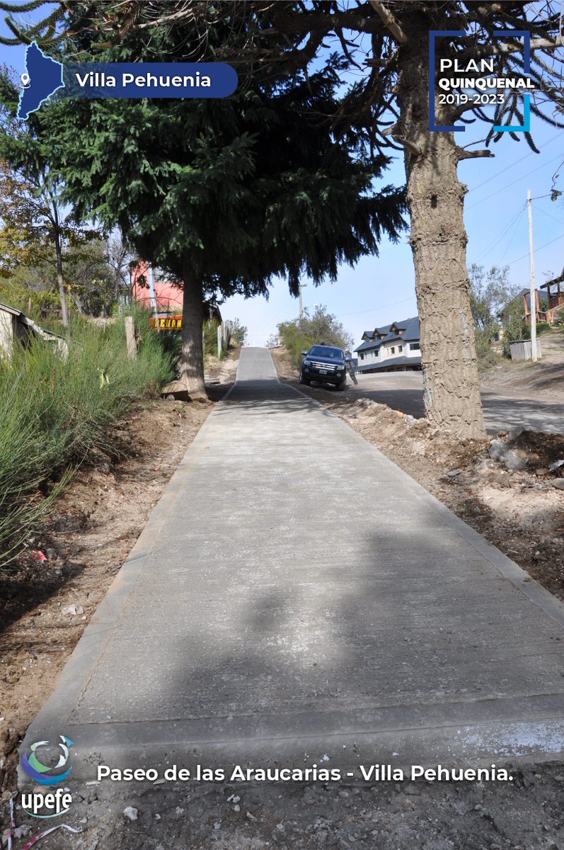 OmarGutierrezOk's tweet photo. Avanza el Paseo de las Araucarias, que pone en valor el área urbana de Villa Pehuenia a través de la jerarquización del sector comercial brindando más comodidad a los turistas y visitantes. #PlanQuinquenal https://t.co/o7leelId9m