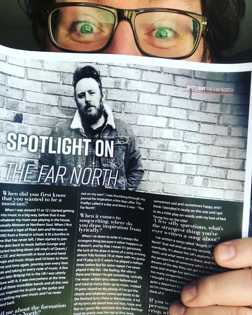 Thefarnorthband's tweet photo. VERY proud to announce that I’m the spotlight artist in this months @Maverick_mag, I’ve been a reader of this great publication for many many years and not for one minute did I ever think I’d be interviewed by the editor and featured under their “Top Picks”! #maverickmagazine 🤠 https://t.co/wdsI6UrKqt