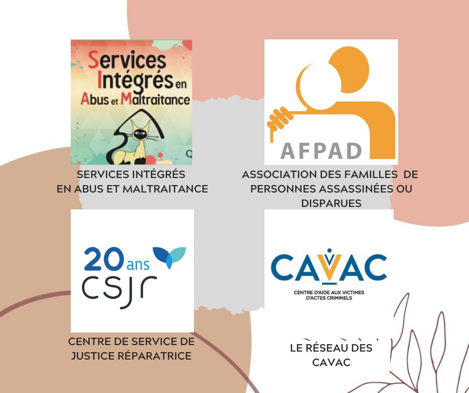 Victima_balado's tweet photo. Pour la semaine des victimes et survivants d'actes criminels, nous tenons à mettre en évidence les organismes-ressources qui ont travaillé avec nous au cours de l'année précédente
Apprenez d'avantage sur https://t.co/lKn0lvjYwY https://t.co/qneRmTQ7I8
