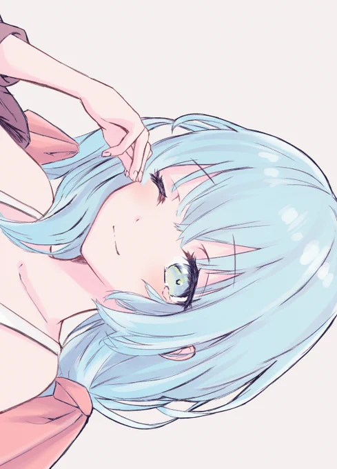 ここ数日めっちゃねむいラフを量産しようとしてて完成絵がないからお茶濁し～ #初音ミク 