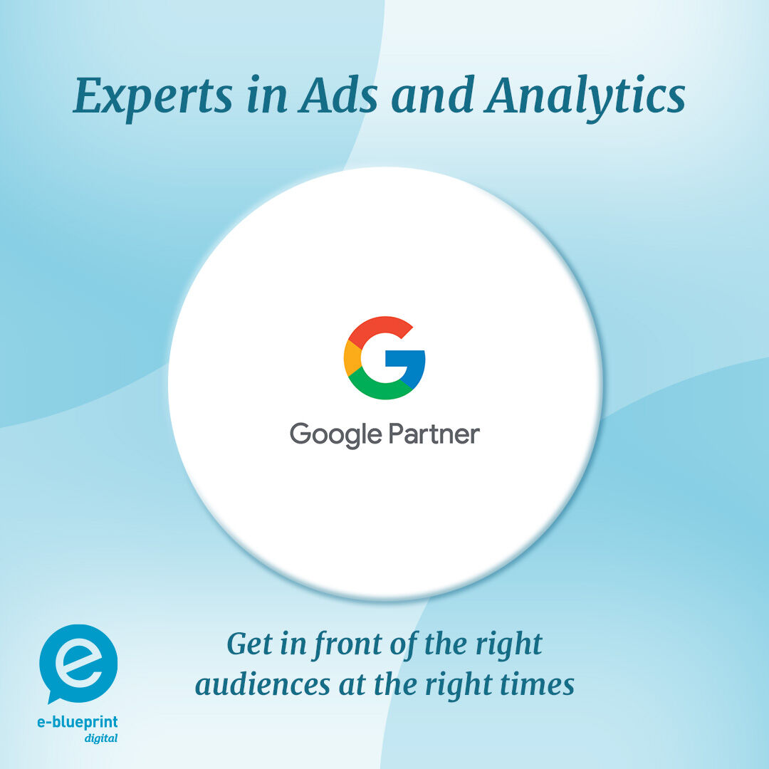e-blueprint has been a proud holder of our Google Partners badge for some time! Return excellent, measurable results on your Google Ads campaigns by contacting our qualified team today! bit.ly/3FAKBiW  #GooglePartner #GoogleAds #GoogleAnalytics