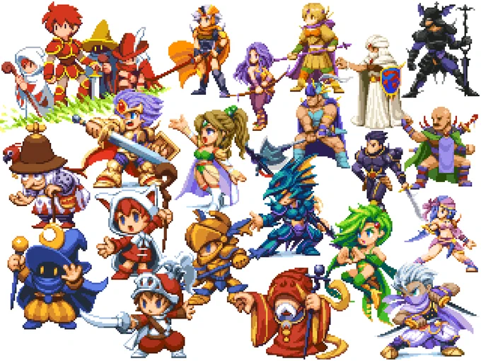 FainalFantasyが35周年だそうなので、手持ちのFFキャラを集めました。 
