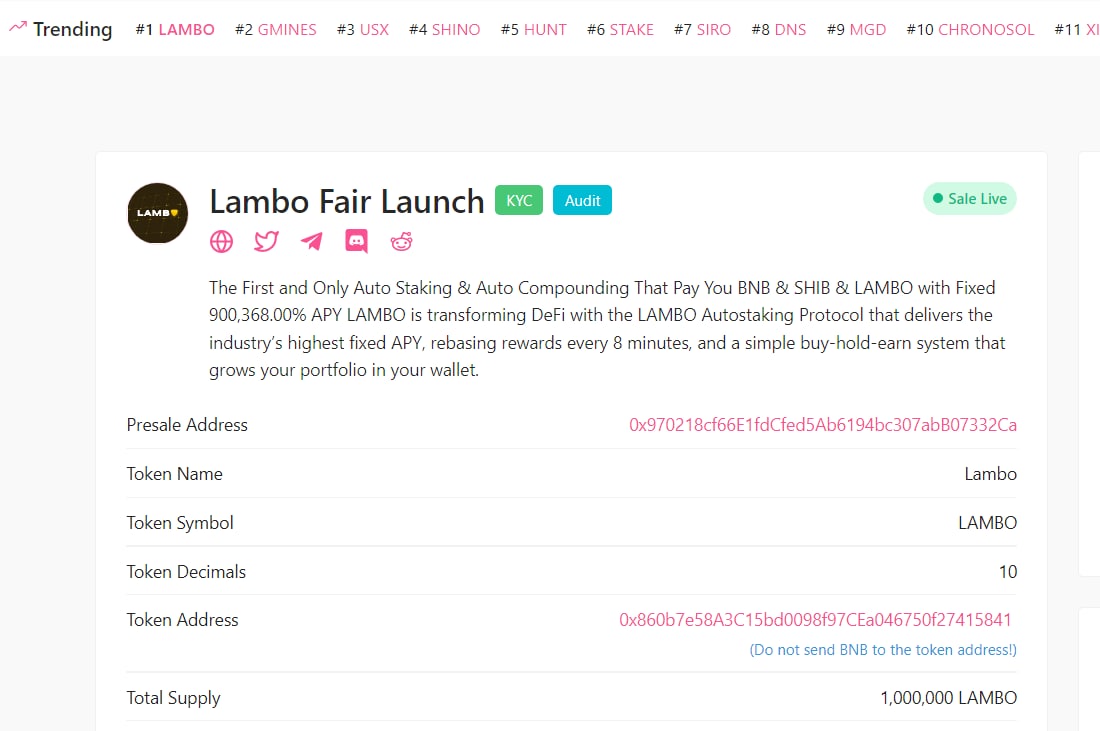 LAMBO FINANCE tweet media