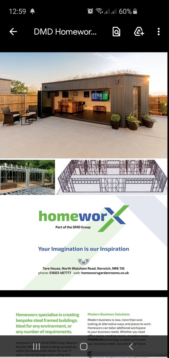 Meeting at <a href="/DMDHomeworx/">DMD Homeworx</a> this morning. It's a bit of a secret that DMD Installations design and install Garden Home Offices and Home Gyms and Garden Rooms. dmdhomeworx.co.uk
