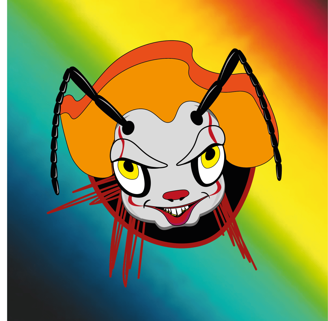 AntarchyNFT's tweet photo. Penny Ant Clown? #NFTmashup #NFTArtist #cryptoartist #DigitalArtist to design OUR NFTs. If you want to get involved please follow and share. https://t.co/4bfrFsIBRu
