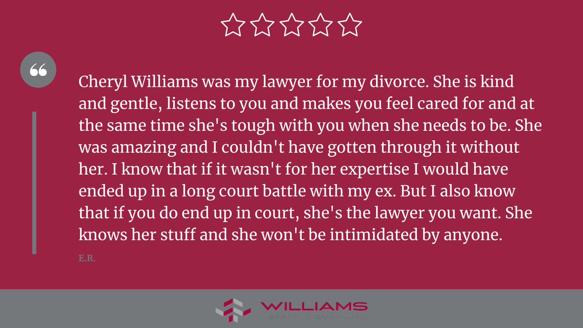 WilliamsLawyers's tweet photo. This is everything! At Williams Family Lawyers, we know how challenging the divorce process can be. With every client, our goal is to achieve the best results by being compassionate and responsive to their needs. 

#FamilyLaw #Divorce #ClientTestimonial https://t.co/zwiCqG4G0W